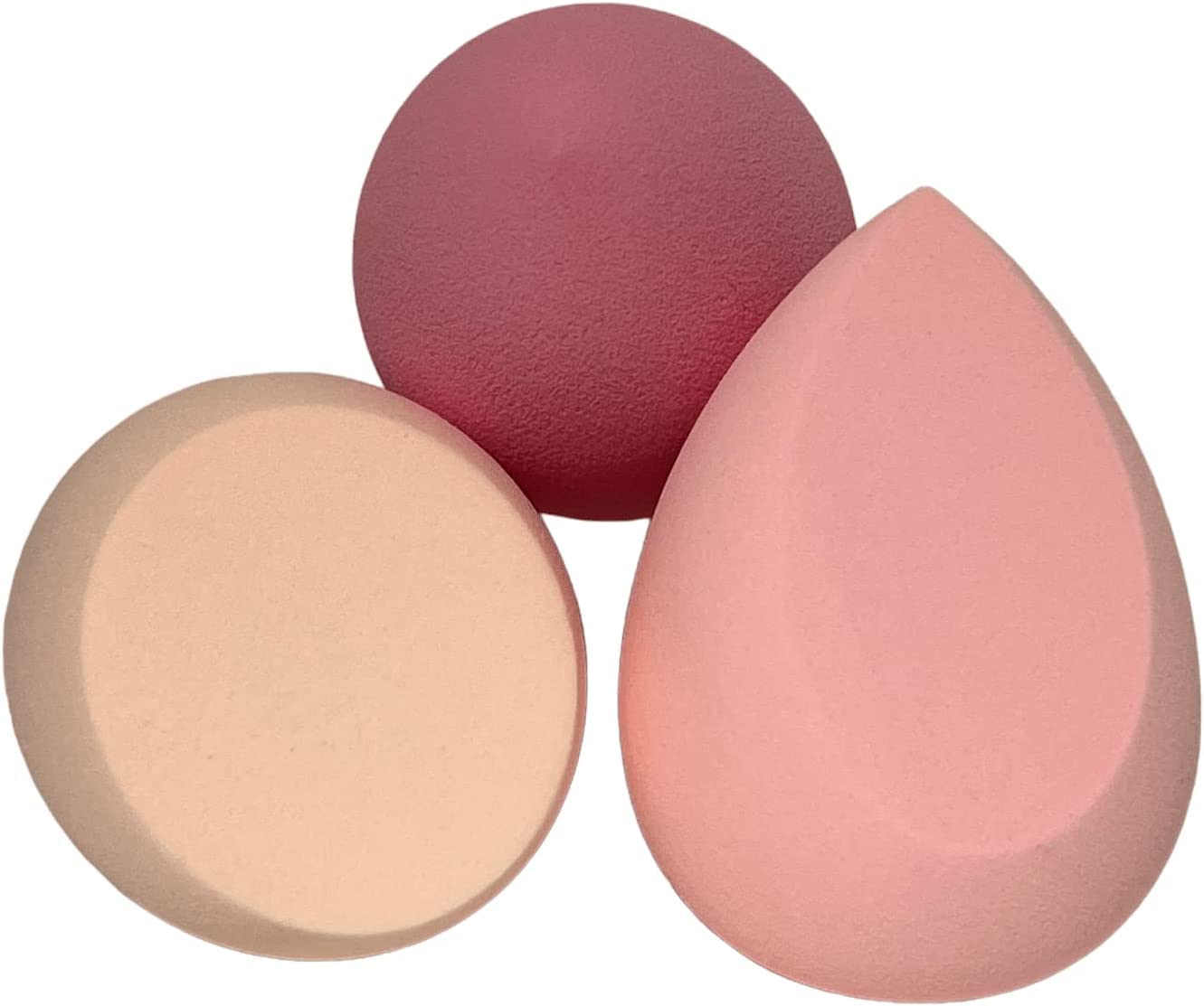 LUTTMANN® Juego de esponja de maquillaje SPONGE – Pack de 3 unidades (1 x 3 unidades) Beauty Foundation Blender Esponja seca y húmeda aplicable sin látex y lavable