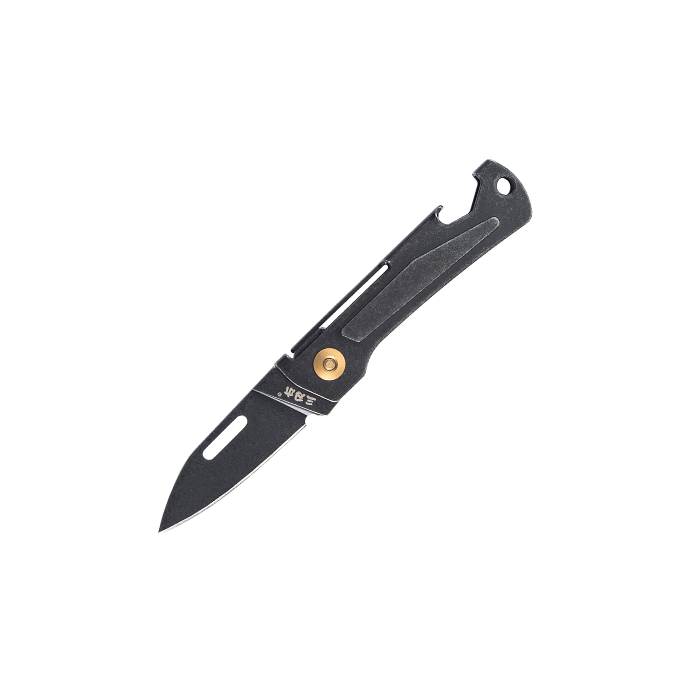 Sanrenmu Mini Folding Pocket Knife with Bottle Opener 1.77