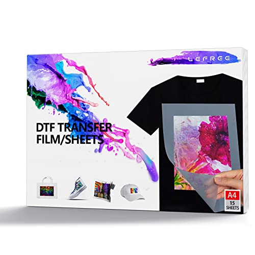 Dtf Transfer Film For Dtf Sublimation Printer, A4(8.3" X 11.7") 15 Sheets Premium Double-Sided Matte Finish Pet Heat Transfer Paper,Direct Print On T-Shirts Textile #TOP28