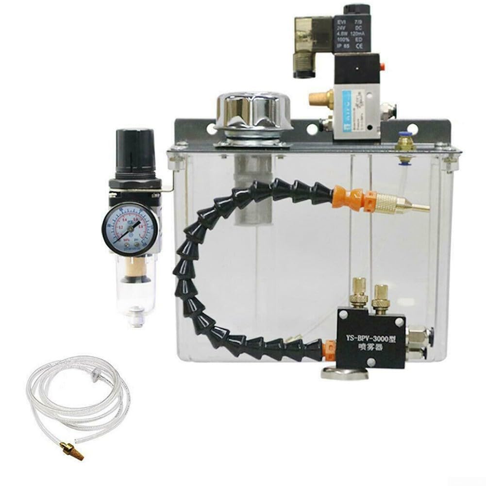 3L Schmiersprüher, vollständig versiegelte PVC- und Metallkonstruktion mit flexiblem Schaft und Druckregler, für Werkstattmaschinen mit einstellbarer Durchflusskontrolle, Kühlpumpenbetrieb (220 V) (24