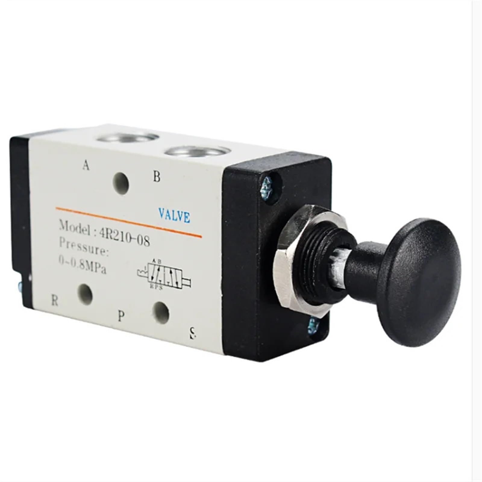 4R210-08 4H210-08 5/2 Vie valvola pneumatica Manuale con Leva azionata a Mano con silenziatore e Raccordo rapido Select(4H210-08,No Fittings)