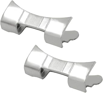 2 Piece Premium Stainless Steel Watch Strap Link Curved End Repair Part 24 mm