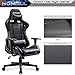 Homall Gaming Chair, Office Chair High Back Computer Chair Leather Desk Chair Racing Executive Ergonomic Adjustable Swivel Task Chair with Headrest and Lumbar Support (Dark Black)
