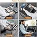 Yshunlai Lap Desk with Cushion - Fit up to 17” Laptop Desk for Bed Couch, Adjustable Computer Tray Table for Adults,Portable Foldable Lap Stand with Tablet & Phone Holder,Mouse Pad & Wrist Rest