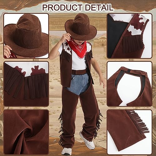 Disfraz de vaquero para niños 7-8 años miniatura 5