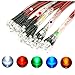 Unomor 50Pcs Wired LED Light Tube with Diode Beads Red Yellow Blue Green White Flexible Cable for Car Boat DIY Projects and More