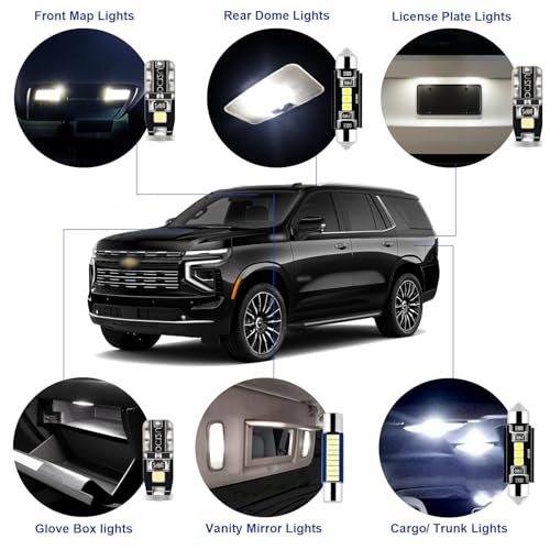 Kit LED interior para vehículo 16 piezas luz blanca miniatura 3