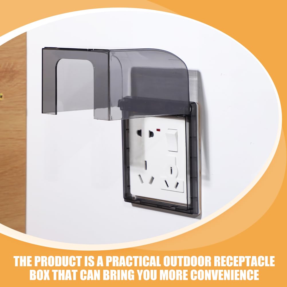 Waterproof Outdoor Outlet Cover 3-Pack Clear Weatherproof Electrical Box Protector 4.52X3.93X3.07 Inch Weather Resistant Receptacle Covers for Home and Garden