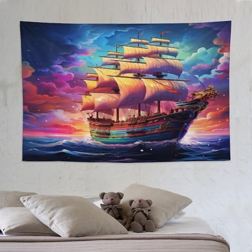 Tapisserie murale bateau pour creer une ambiance marine et relaxante dans votre chambre