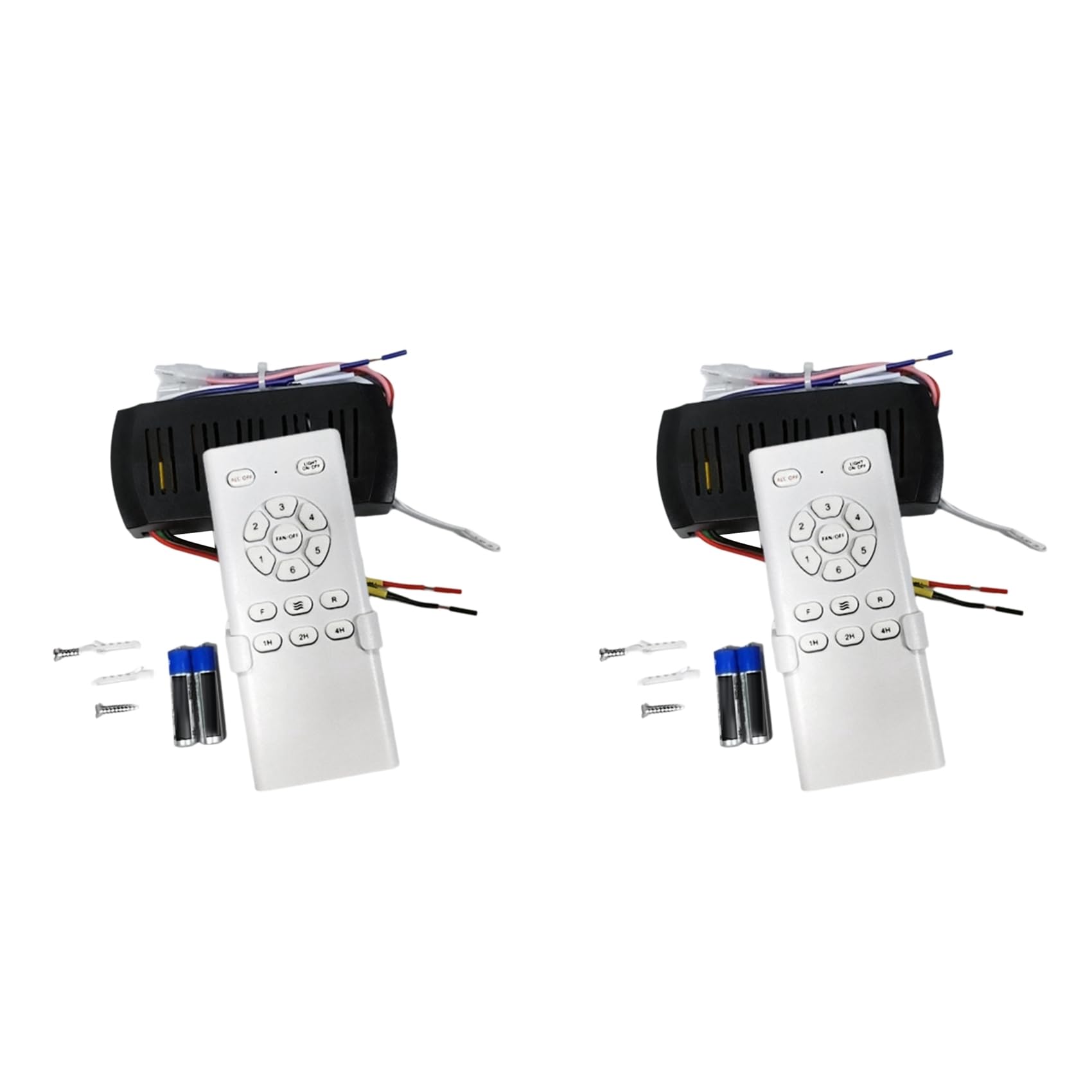 Hndhbfgrt 2X Frequency Conversion Ceiling Fan Remote Control Kit 6 Speed High Voltage Receiver Light Controller