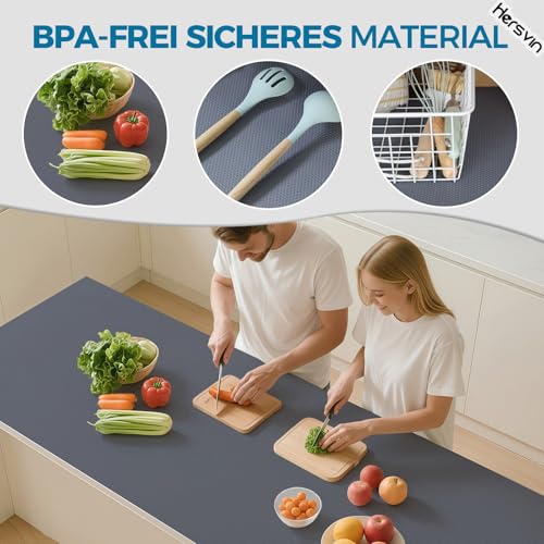 Hersvin Schubladenmatte 30cmx300cm Schrankpapier Schubladeneinlage Eva Wasserfest Nicht Klebende Unterlage Teppich für Küchenschränke… – Ansicht 4