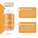 Ubiquinone Coenzyme Q10 300mg Capsules - 4 Months Supply - Naturally Fermented High Absorption Coq 10, High Strength Vegan-Friendly COQ10 Capsules - Image 2