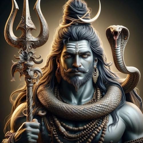 Samriddhi Shiv Shankar Ji - Wall Papers Fully Waterproof Vinyl Poster for Home Decoration, Office, Collage Wall decoration Painting (12 inch X 18 inch) (Design 64)