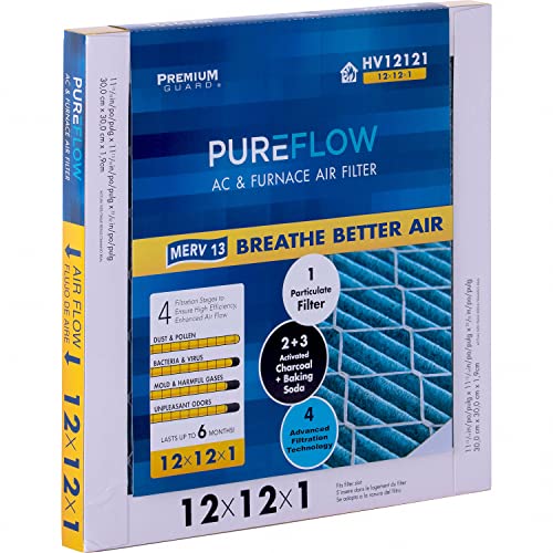 Filtre à air MERV-13 12x12x1 PureFlow pour un air intérieur sain