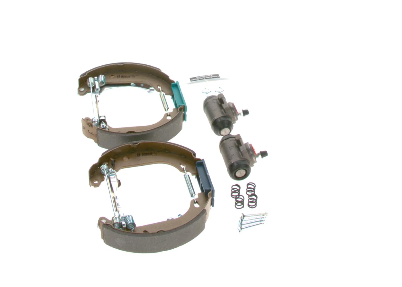 Bosch KS127 Kit Super Pro - Kit de freno trasero de tambor - 1 juego completo premontado, 2 cilindros de rueda, 4 zapatas de freno