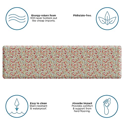 GelPro Anti-Fatigue Designer Comfort Kitchen Floor Mat Orchard Sultry Grey 30x108 by GelPro - Image 3
