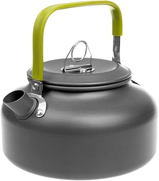 Camping Kettle Camp Tea Coffee Pot Portable Outdoor Kettle Pot Aluminum Water Pot with Carry Bag, Lightweight Teapot Fast Heating Boiling Water Camp Kettle for Hiking Picnic