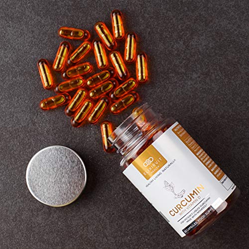Elixirvit-Liquid-Curcumin-with-Vitamin-D--185x-More-Bioavailable-Than-Typical-TurmericCurcumin-Supplements--Advanced-Turmeric-Extract-with-NovaSOL--60-High-Strength-Capsules