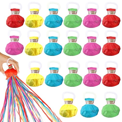 20 serpentinas bombas, serpentinas para lanzar confeti, serpentinas para fiestas, serpentinas de cumpleaños para cumpleaños, bodas, fiestas de Año Nuevo, actuaciones mágicas