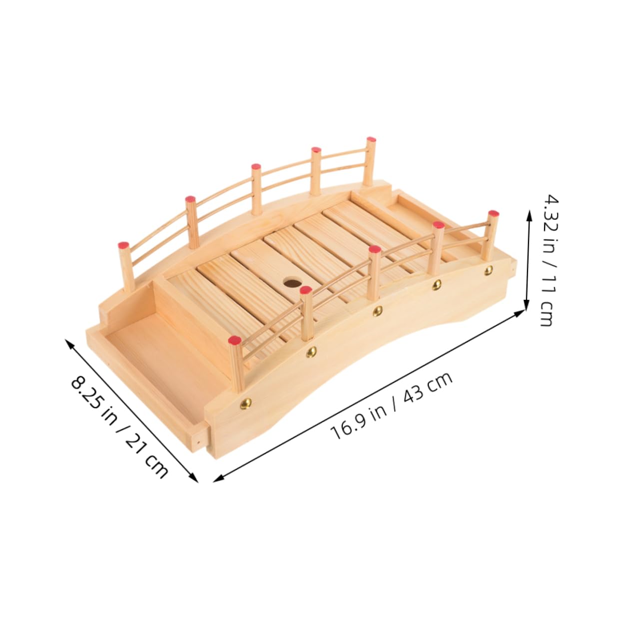 ULTECHNOVO Japanische Sushi Servierplatte mit Elegantem Bogenform Design zum Servieren von Vorspeisen und Obst für Restaurant und Zuhause