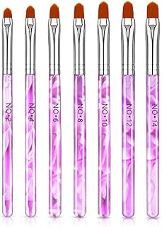 7 Pieces Nail Art Tips Builder Brush UV Gel Acrylic Nail Brush Nail Painting Brush Pen