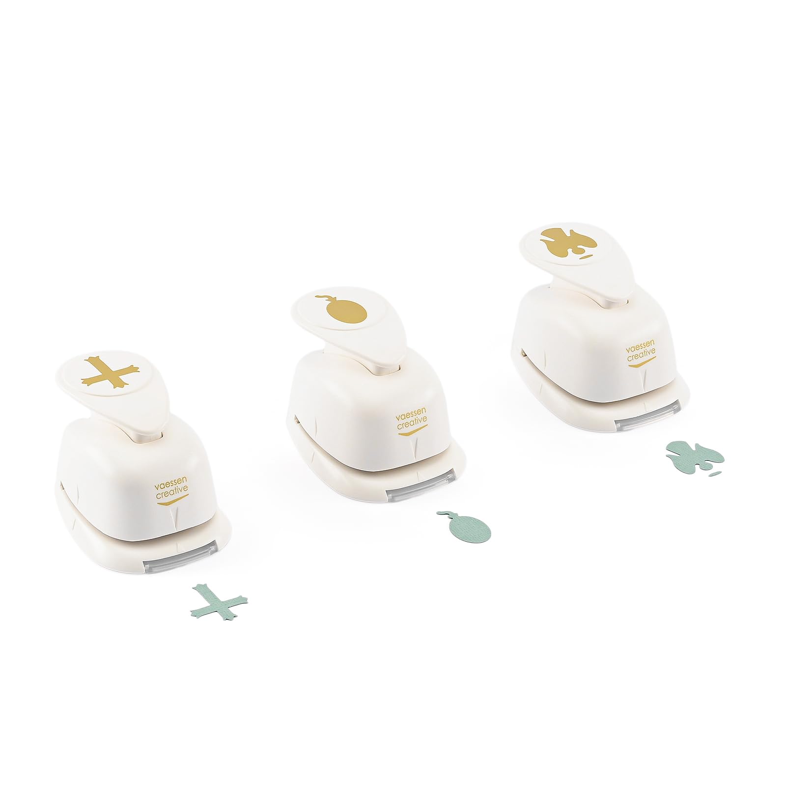 Vaessen Creative Craft Paper Punch Communion 3 Pcs - Cross, Angel, Balloon - for Crafting and Card Making - Image 2