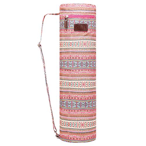 Fremous Yoga Mat Bag,Full-Zip Exercise Yoga Mat Carrier Bag - Double Storage Pocket,Easy Access Zipper, Adjustable Shoulder Strap And Handle,Fits Most Mats(Fence) #TOP21