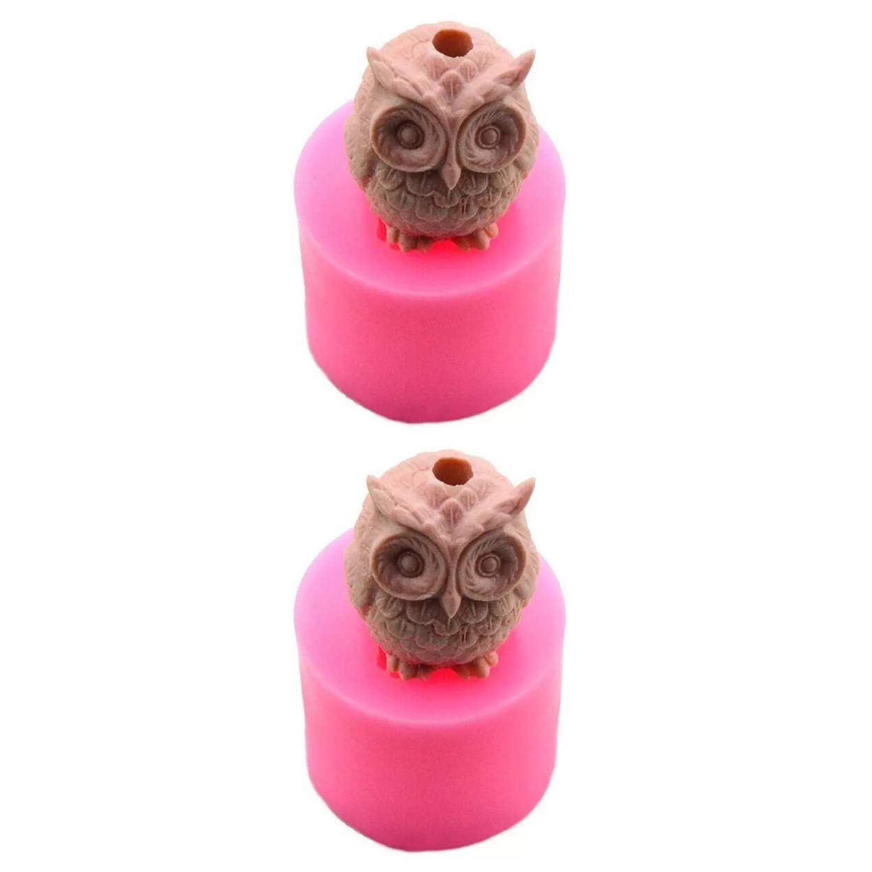 Xidmold 2 Pcs Owl Straw Topper Resin Molds Straw Topper Attachment Silicone Molds Crystal Epoxy Resin Casting Mold Straw Decoration Jewelry Making Clay Mould DIY Crafts Supplies