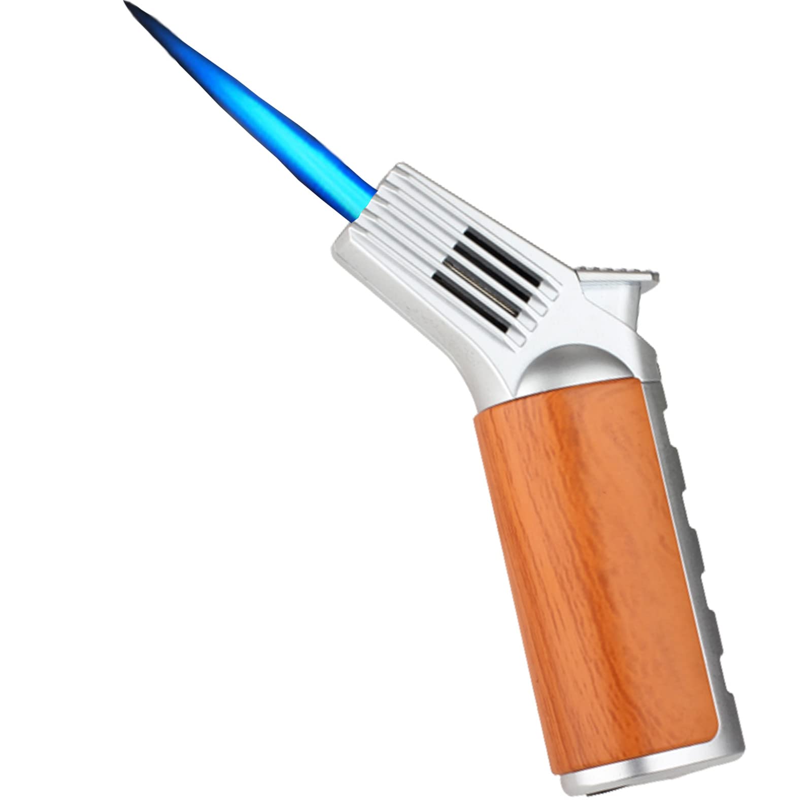 Briquets Torche Briquet Coupe-Vent Briquet Rechargeable Flamme à Jet Réglable Barbecue Cuisine Cheminée Bougies Allumage avec Valve à Air
