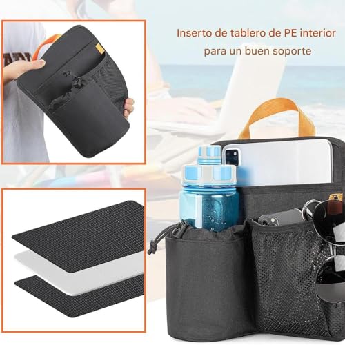 Soporte para vasos de playa con bolsillo para teléfono móvil y llaves 4