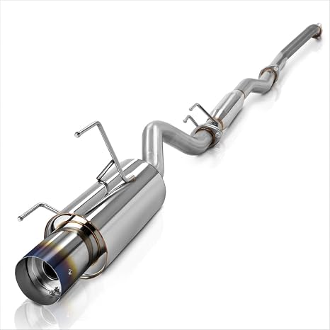 PM PERFORMOTOR 4" Burnt Tip Muffler Catback Exhaust System Compatible
