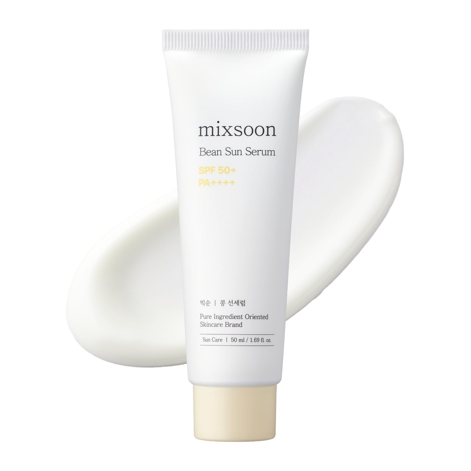 mixsoon Bean Sun Serum SPF 50+ PA++++, Sérum Solaire Coréen Léger, Protection UV Hydratante, Niacinamide, Acide Hyaluronique & Soja Fermenté, Sûr pour les Récifs, Sans Effet Blanchissant (50ml)