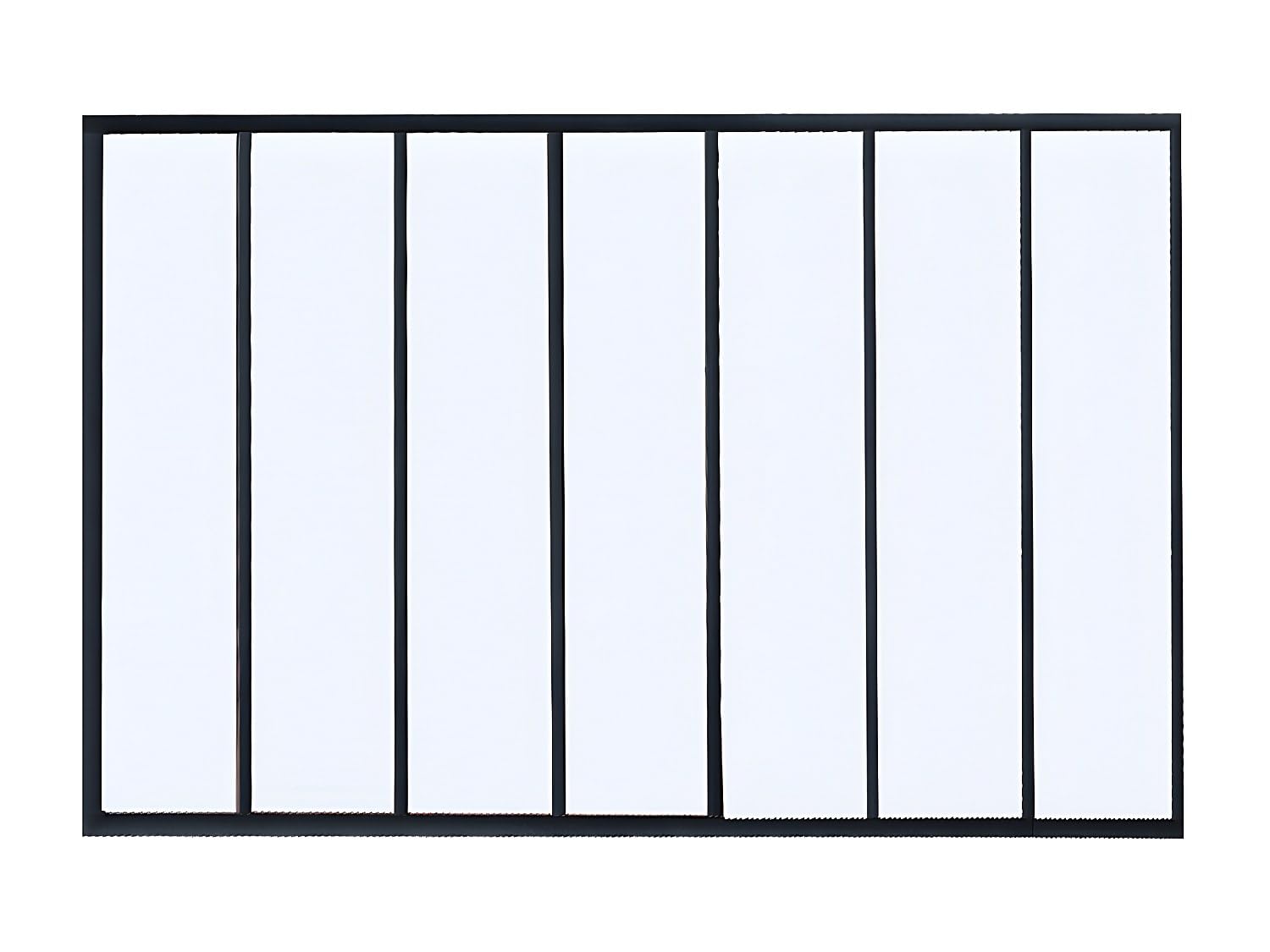 Vente-​unique - Verriére Atelier en Aluminium thermolaqué Noir 210 x 105 cm (L x H) – Bayview