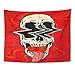 Emvency 60"x80" Indian Tapestry Mandala Hippie Wall hangings Colorful Glitch LSD Psychedelic Skull of On Acid Trippy Red Pink Halloween Trip 60S Home Decor Tapestries for Bedroom