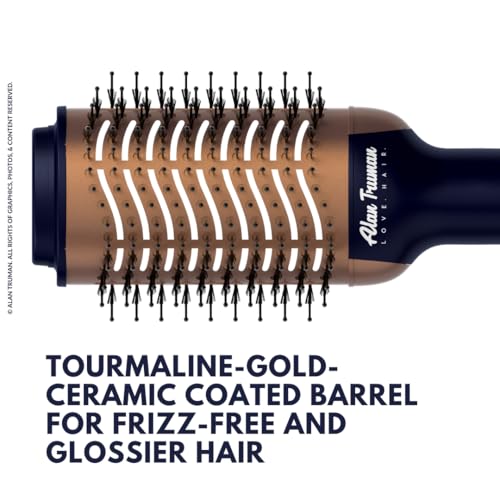 Image of Alan Truman The Blow Brush with Storage & Travel Case - Midnight Blue| Dryer In The Form Of A Brush| A 6 in 1 Multistyler