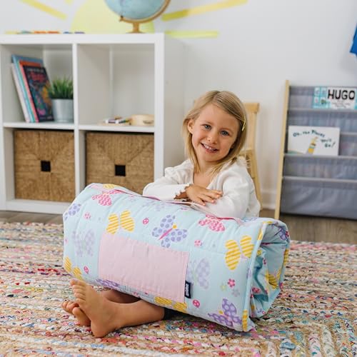 Image of Wildkin Kids Original Nap Mat - Cozy Kids Sleep Mat with Pillow, ideal for School & Travel
