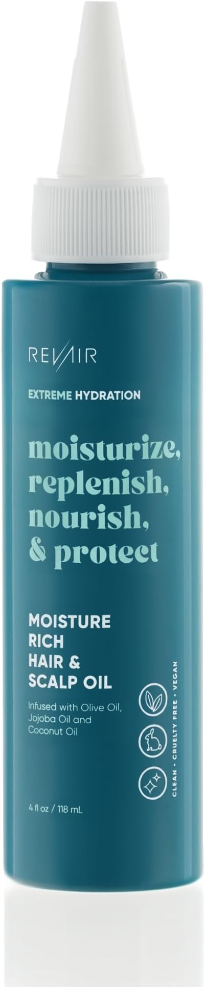 Moisture Rich Hair & Scalp Oil - Lightweight Hair Oil for Frizzy Hair - Daily Moisturizing Hair Oil to Hydrate Dry, Damaged or Curly/Coily Hair (4 Fl Oz)
