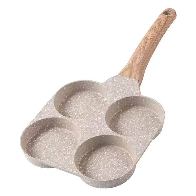 Davnjcka Nonstick Egg Pan Omelette Pan, 4-Cup Granite Skillet, Pancake Pan