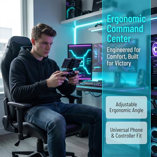 Image of Brand Mobile Gaming Controller Clamp, Extendable Phone Holder for Game Controller, Compatible with Xbox, Portable Phone Mount, Ergonomic for Long Gaming Sessions