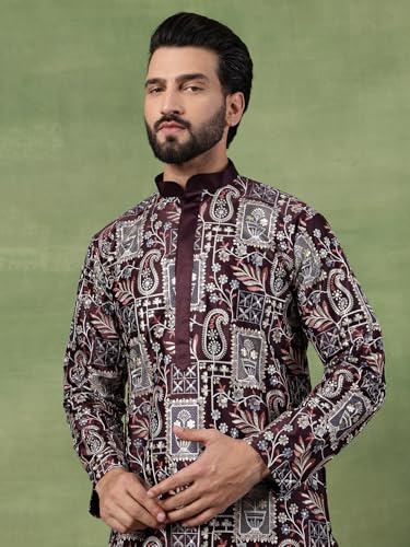 Kurta bordada de algodón Sojanya y pijama tradicional de hombre 5