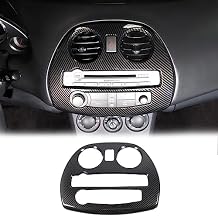 Center Console Multimedia Button Panel Cover Mitsubishi Eclipse 2006-2011, ABS Material Center Control Air Vent Outlet Frame Trim Anti Scratch Accessories Carbon Fiber Pattern