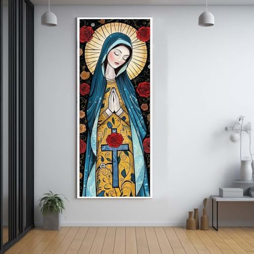 Peinture Diamant Les roses 60x150cm pour sublimer la décoration de votre salon ou chambre