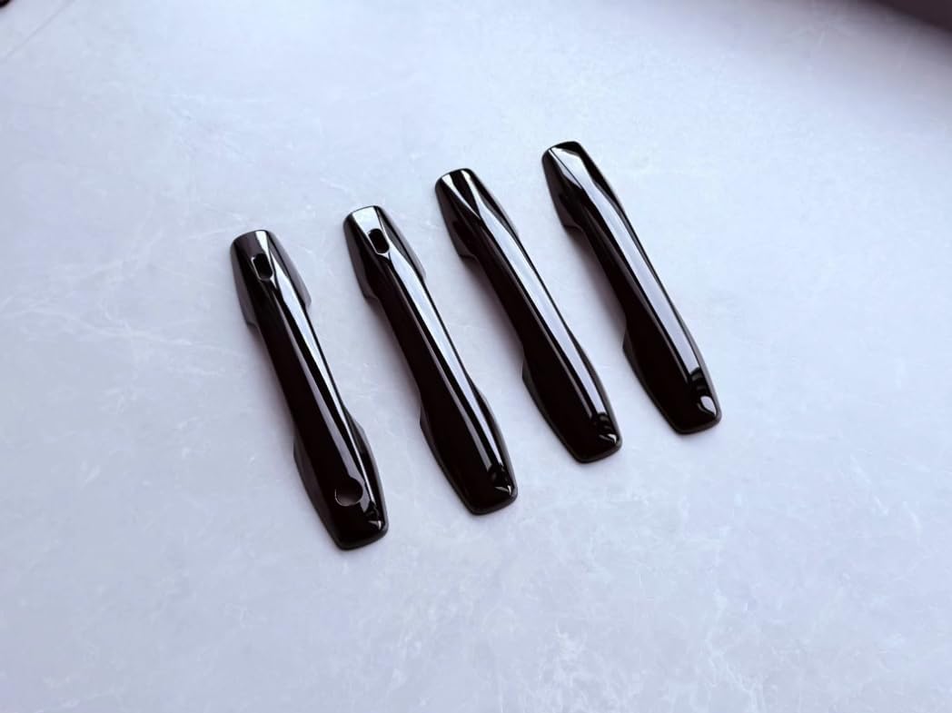 Black Auto 4 Door Handle Cover and Cup Bowl Combo Molding Cover Trim Compatible for Toyota RAV4 2026-2027-2028 image 2