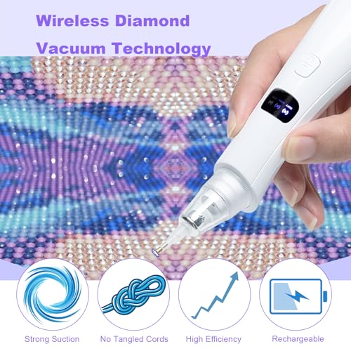 Image of Cordless Electric Diamond Painting Pen Vacuum Diamond Art Pens