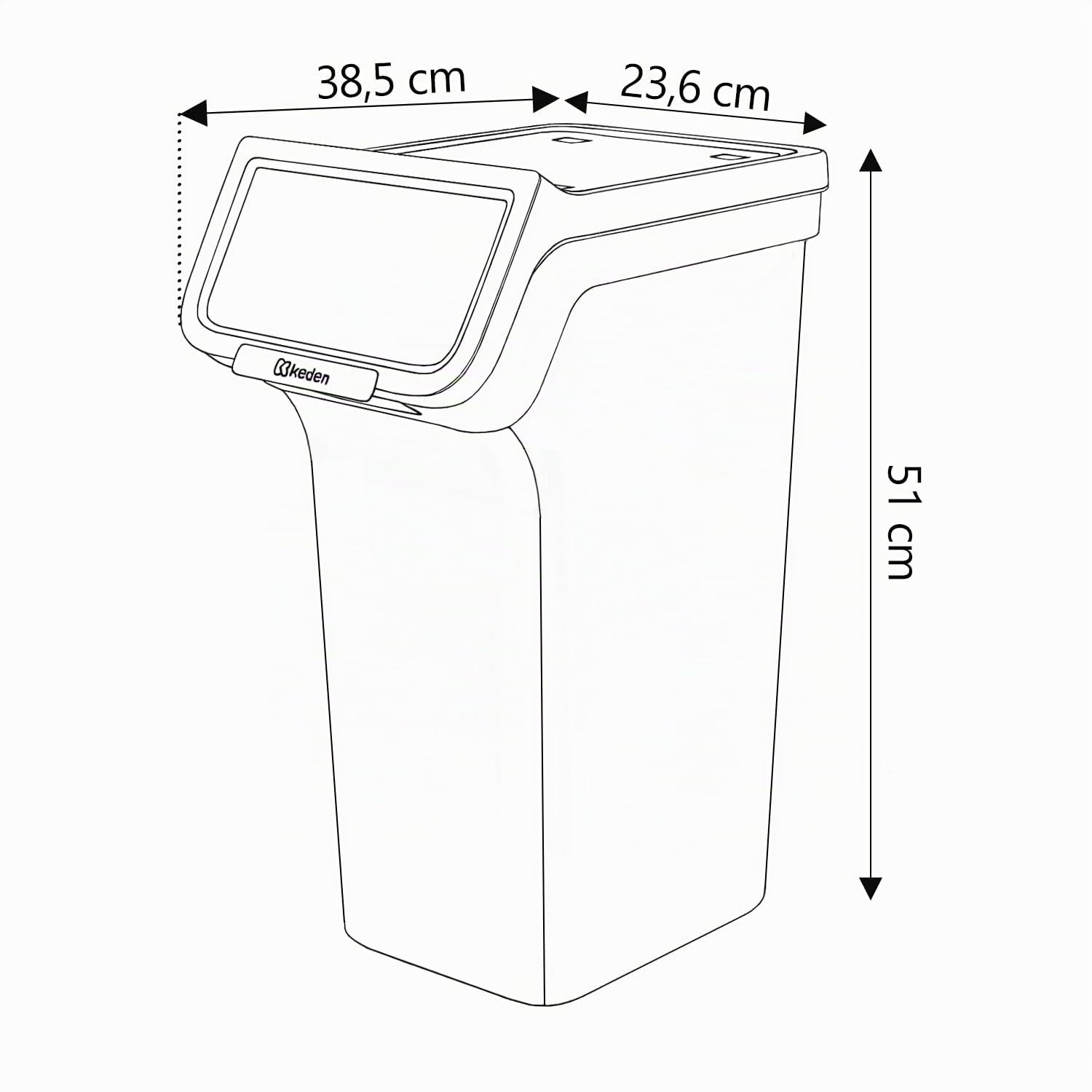 Set di 4 Bidoni Cestini Pattumiere StackBox | Neri | Impilabili | Raccolta Differenziata Riciclaggio | in Plastica | 100 Litri (4x25L) | per Casa Interni