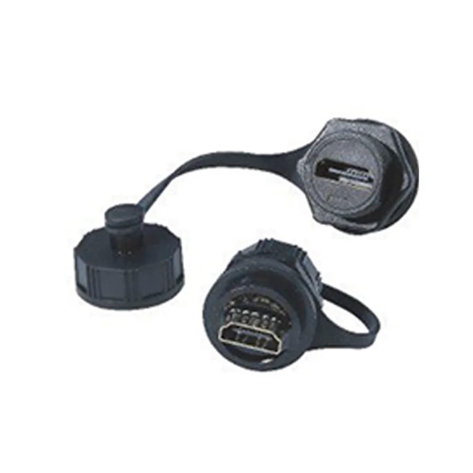 Adaptateur de prise mâle/femelle for connecteur de données de câblage étanche à base HDMI 2.0 à filetage complet