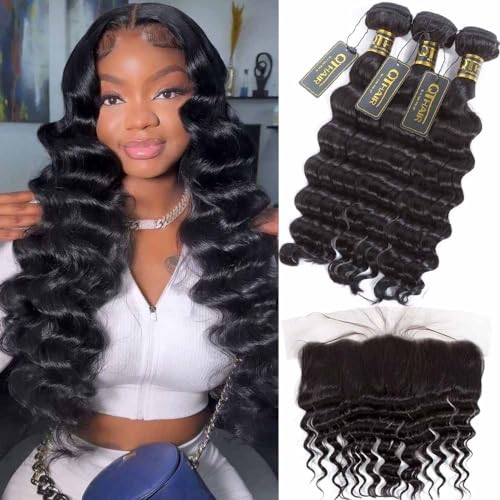 QTHAIR 16A Virgin Peruvian Loose Deep Wave Human...