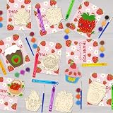 Complete Strawberry Craft Kit: This Strawberry Wooden Painting Kit includes 12 beautifully crafted wooden strawberries (6 styles), 12 strawberry-themed cards, watercolor paints, brushes, and bubble wands, providing everything kids need for a fun and ...