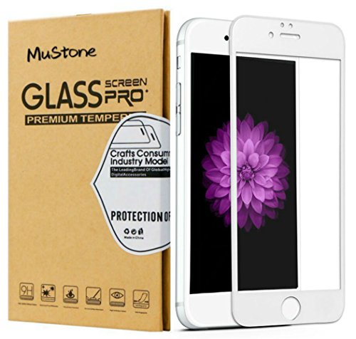 MuStone [2 Pack] Protectores de pantalla para iPhone 6 Plus 6s Plus, Protector de pantalla de cristal templado 3D Touch completo para iPhone 6 Plus 6s Plus Protectores de pantalla (5.5 