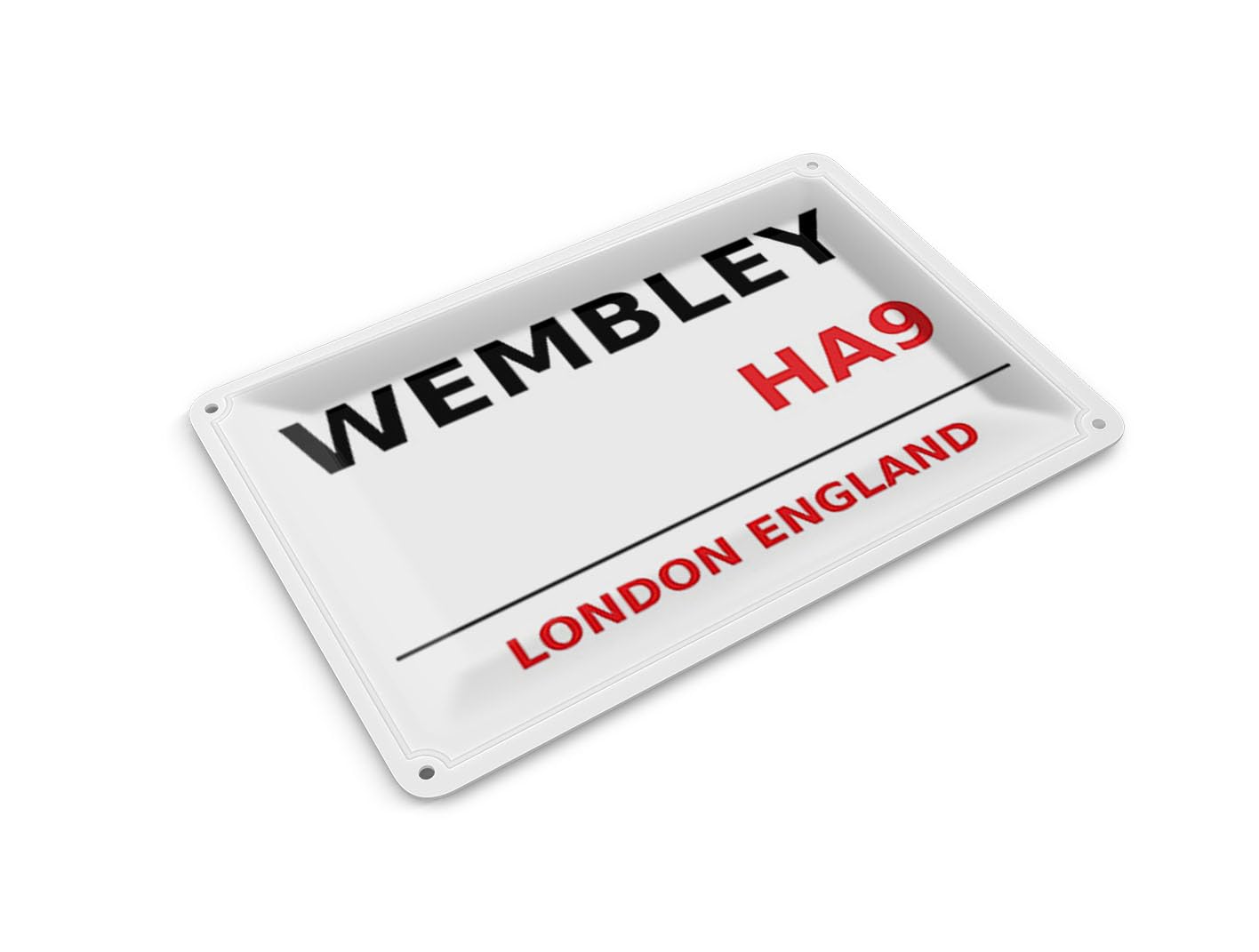 Femer Tin Postcard London 14 x 10 cm England Wembley HA9 Metal Decorative Sign